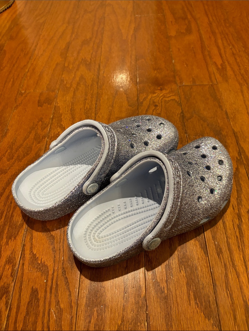 CROCS Kids Glitter Clogs in Silver - Picture 5 of 5